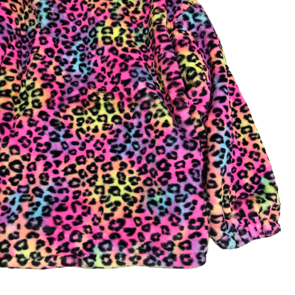 BACK IN STOCK Rainbow Leopard Fleece Jacket