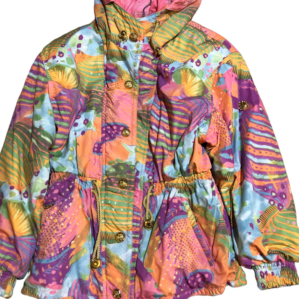 Abstract Design Vintage Hooded Jacket by Phenix