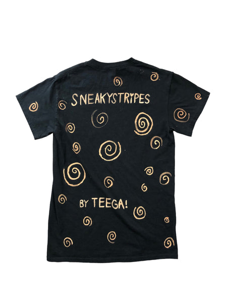 Hand Bleached Sneaky Stripes Drxgs x intimacy shirt