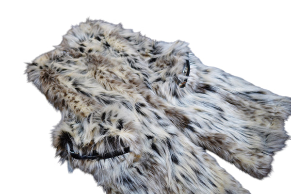 Snow Leopard Faux Fur Jacket and Pants Set