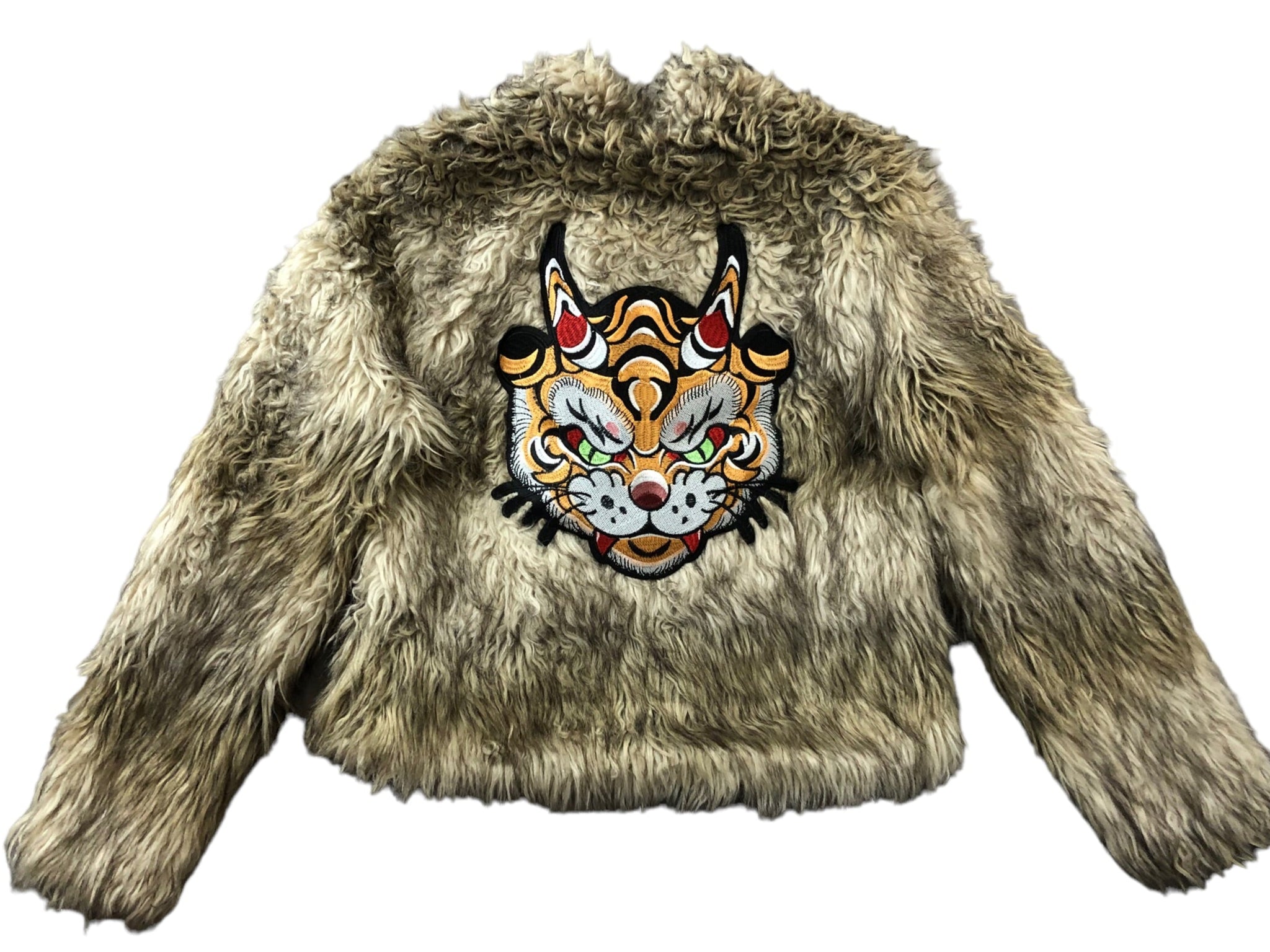 Embellished Vintage Fur Jacket