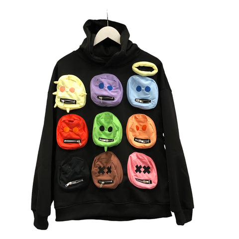 Zipper Smiley Face Hoodie