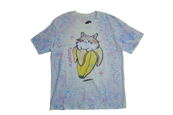 Cat Banana splatter T