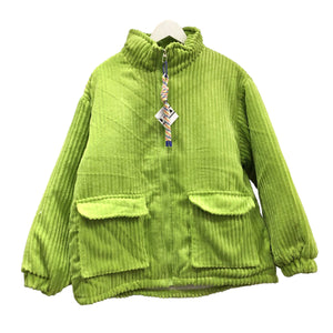 Lime Corderoy Puffer Jacket