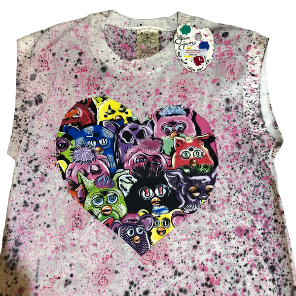 Furby Heart Splatter T by Blim x Jam Jams