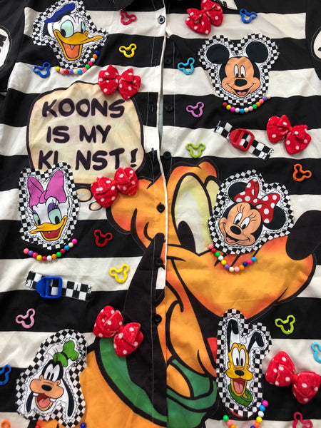 Upcycled Looney Tunes Long Sleeve Button up By Zealot