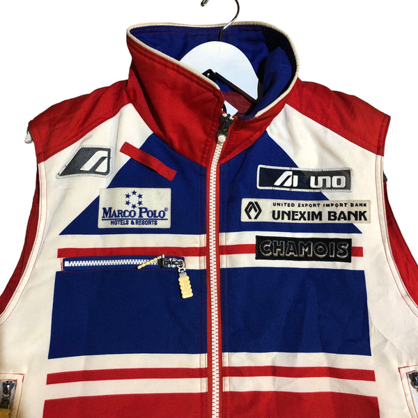Vintage Red Blue Mizuno Racing Vest