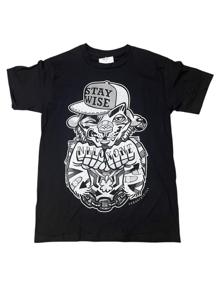 Screen Printed Sneaky Stripes Stay Wise Shirt