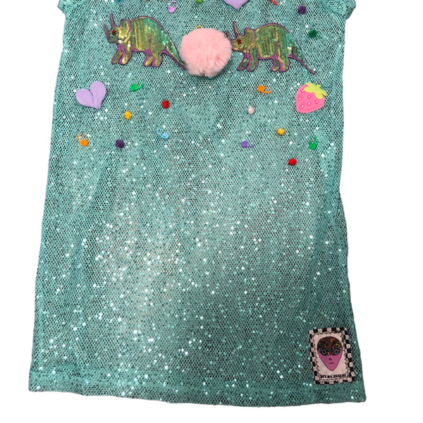 Hand Embellished Dinosaur Dress by Zealot