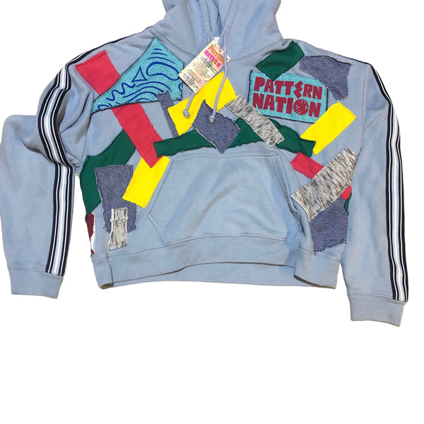 Hand Patchwork French Terry Hoodie by Pattern Nation