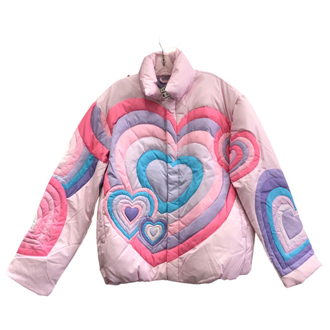 Pink Heart Puffer Jacket