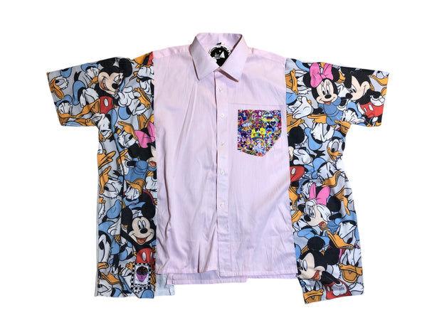 OOAK Upcycled Mickey Button Up by Zealot
