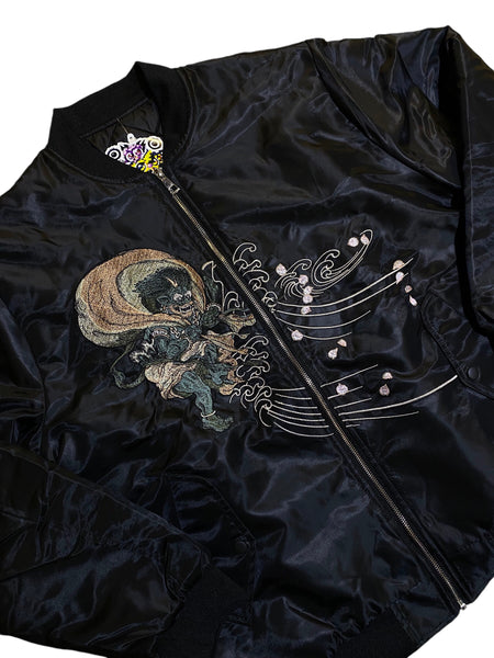 Oni Sukajan Embroidered Bomber Jacket