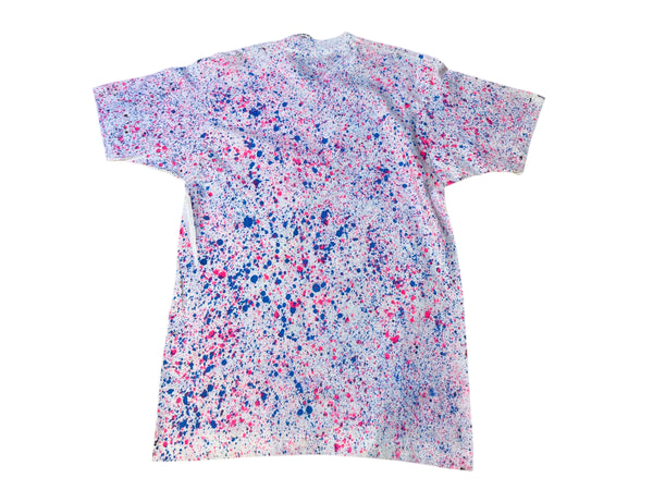 Hand Splattered Neon Friends Short Sleeve Crewneck