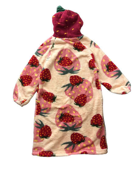Strawberry Fleece Coat with Hood