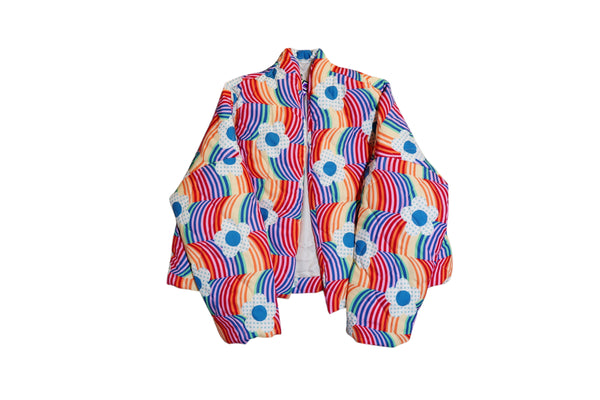 Hapi Style Colorful Quilted Jacket
