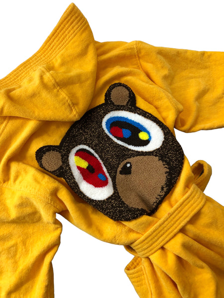 Embellished Fleece Patch Terry Hooded Robe