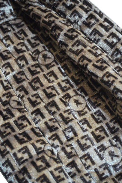 Vintage Quilted Velvet Patterned Robe