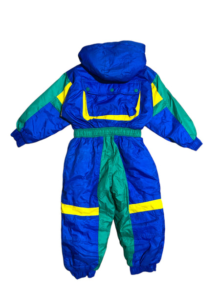 Vintage Royal Blue Teal Snow suit from Japan
