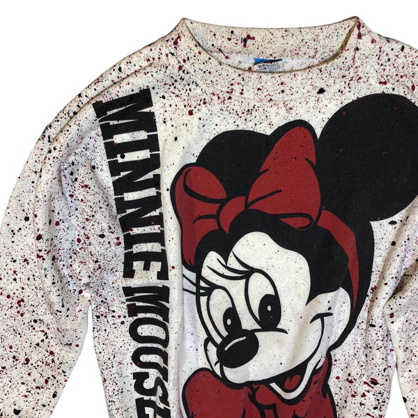 Hand Splattered Minnie Mouse oversized sweater by Blim