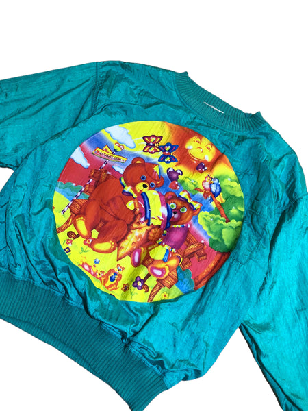Blue Rainbow Teddy crewneck sweater