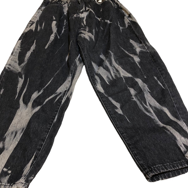 Black Bleached Denim Jeans Pants