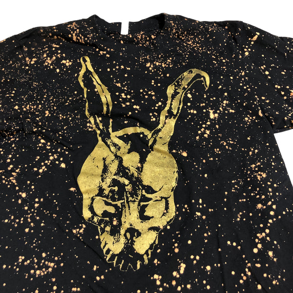 Hand Bleached Screen Printed Frank from Donnie Darko T-Shirt Gold Edition