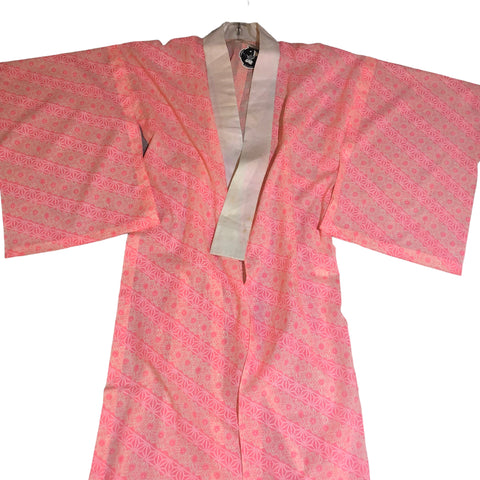 Pink Sakura Print Vintage Nagajuban