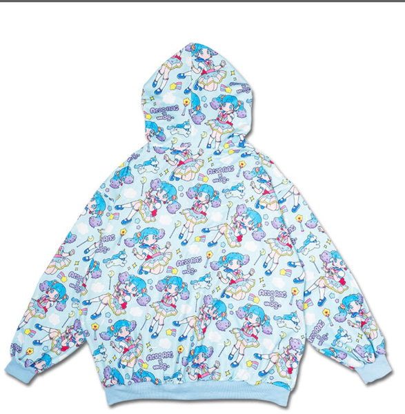 ACDC RAG Pastel Rainbow Zip Up Hoodie