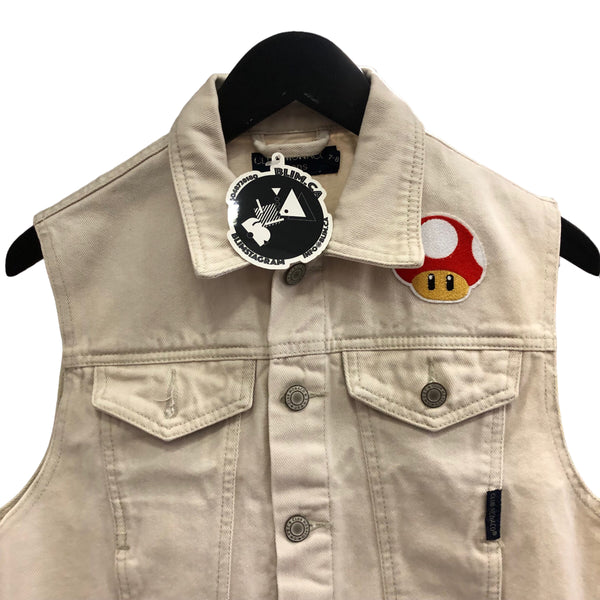 Blim Mushroom Cat Vintage Denim Vest