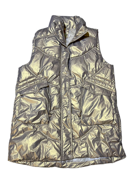 New Gold Long Puffer Vest