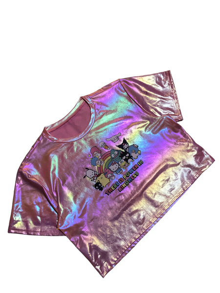 Sanrio Pink Shimmer Crop Top