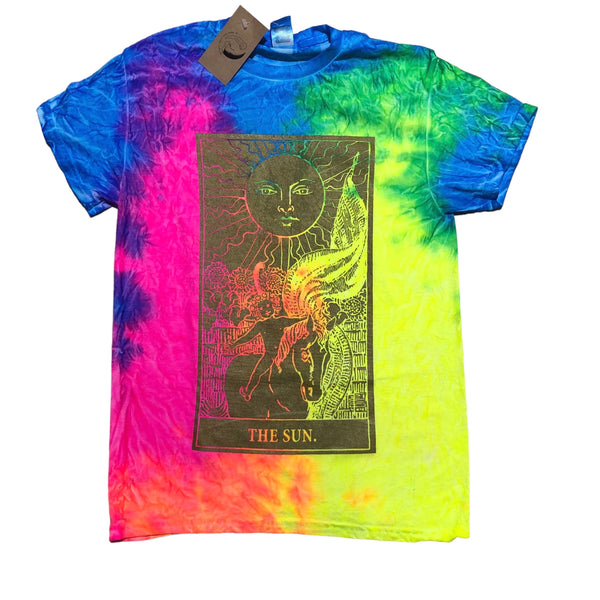 By Tooth and Claw for Blim “Neon Rainbow Tie Dye Gold Sun”
