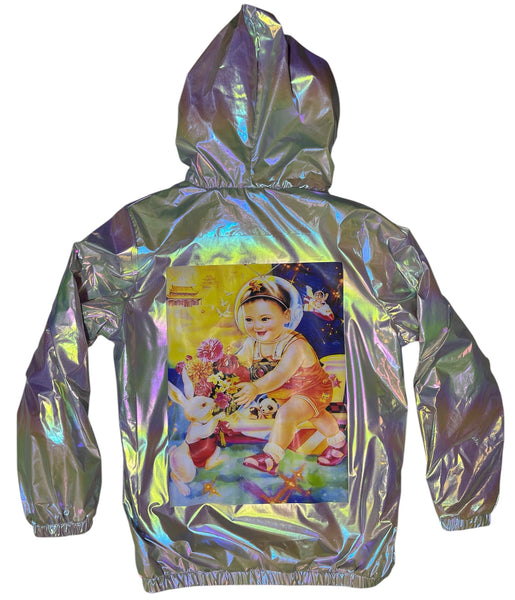 Iridescent baby raver hoody Jacket