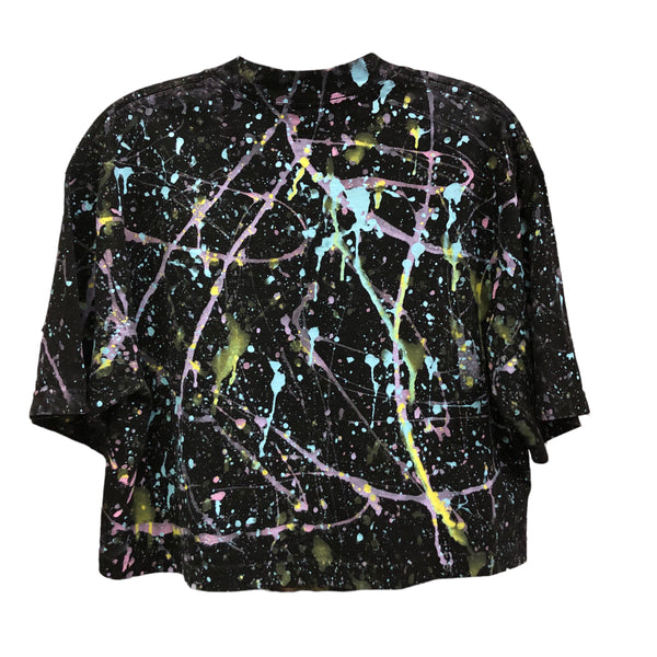 Bart and Lisa Hand Splatter Glow Crop Top by Blim