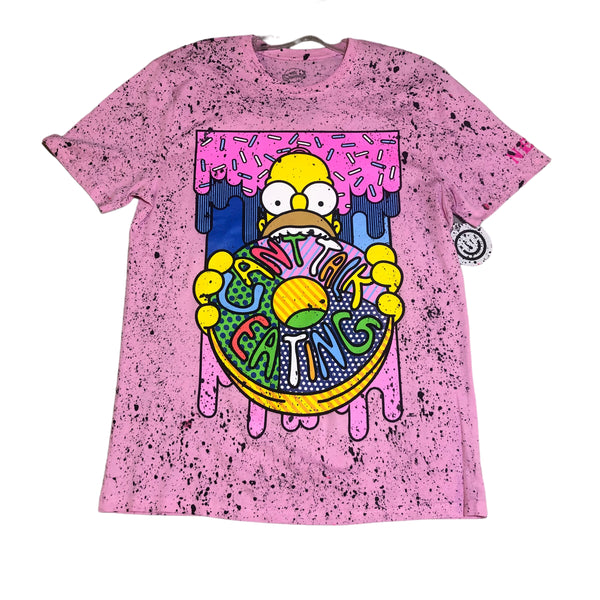 Hand Splattered Simpsons Short Sleeve OOAK