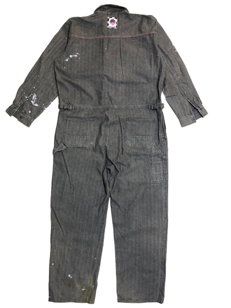 Hand Embellished OOAK Denim jumpsuit by Zealot