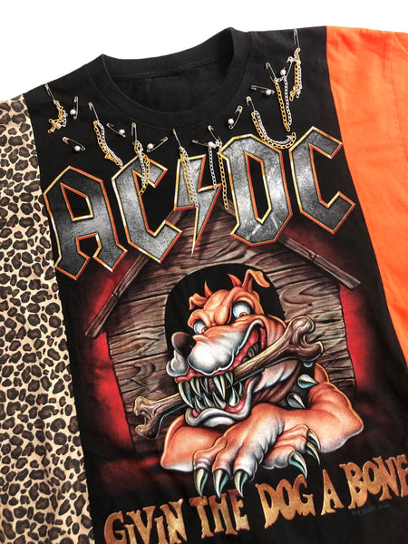 Hand Upcycled ACDC Shirt by Zealot