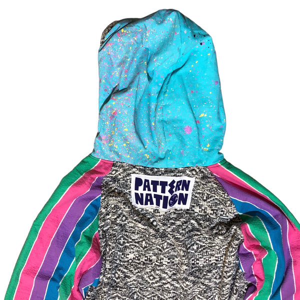 Hand Patchwork OOAK Hoodie by Pattern Nation x Blim