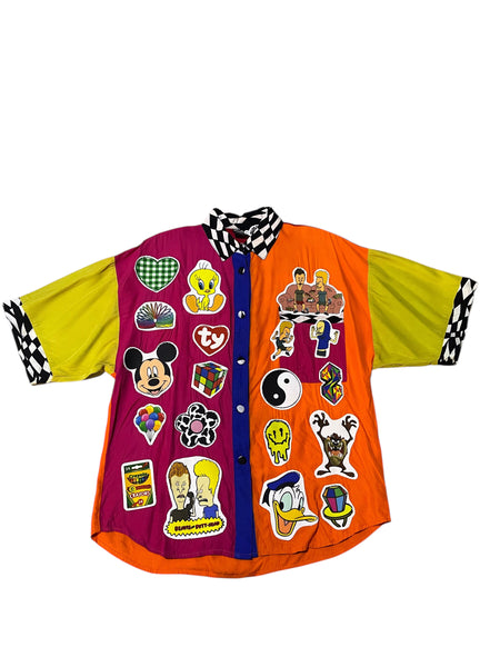 Hand Upcycled button up by Zealot