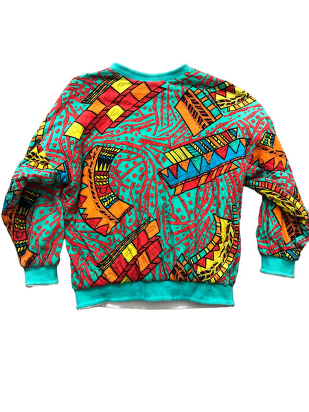 Blim Vintage Abstract Reversible Quilted Sweater