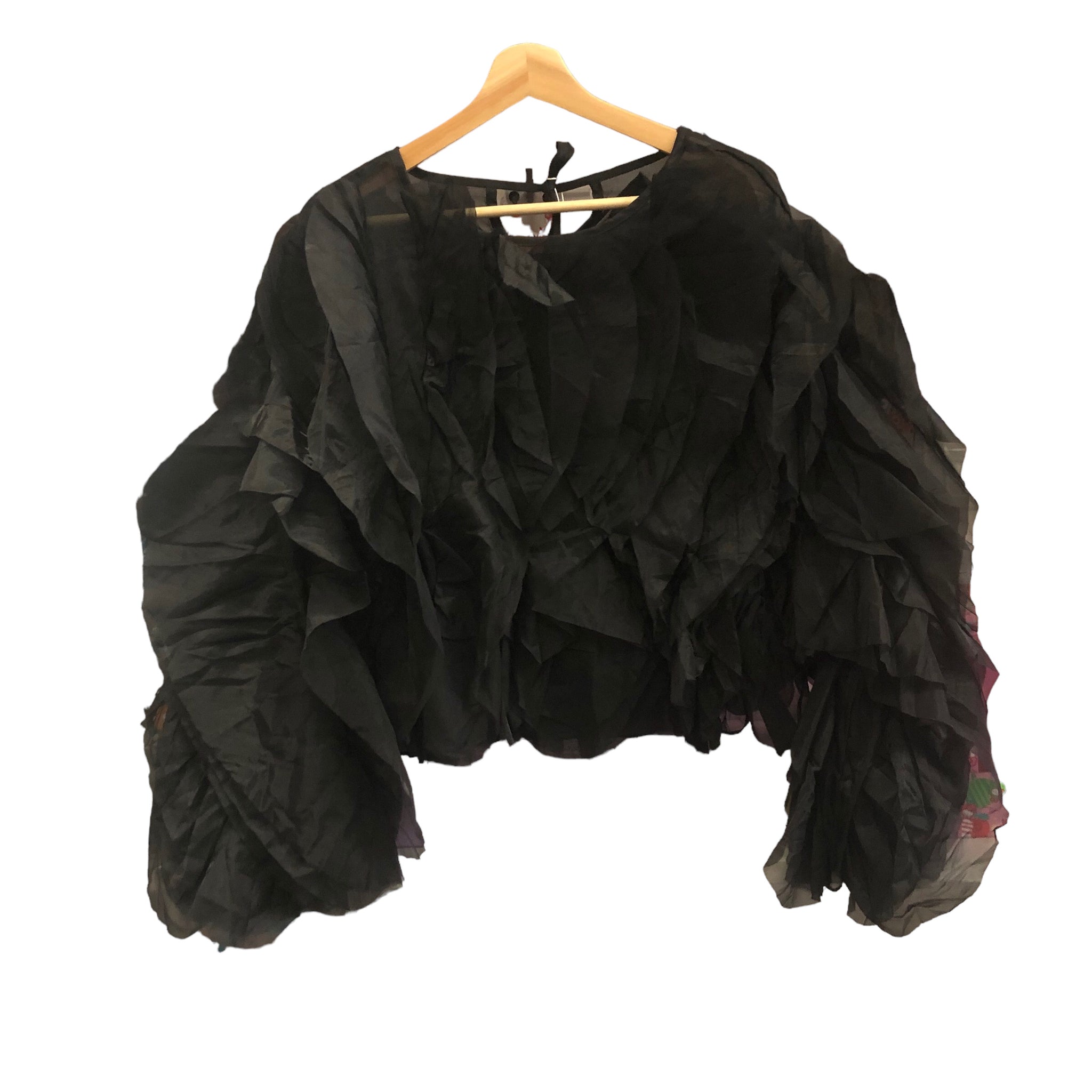 Festive Black Crinoline Top