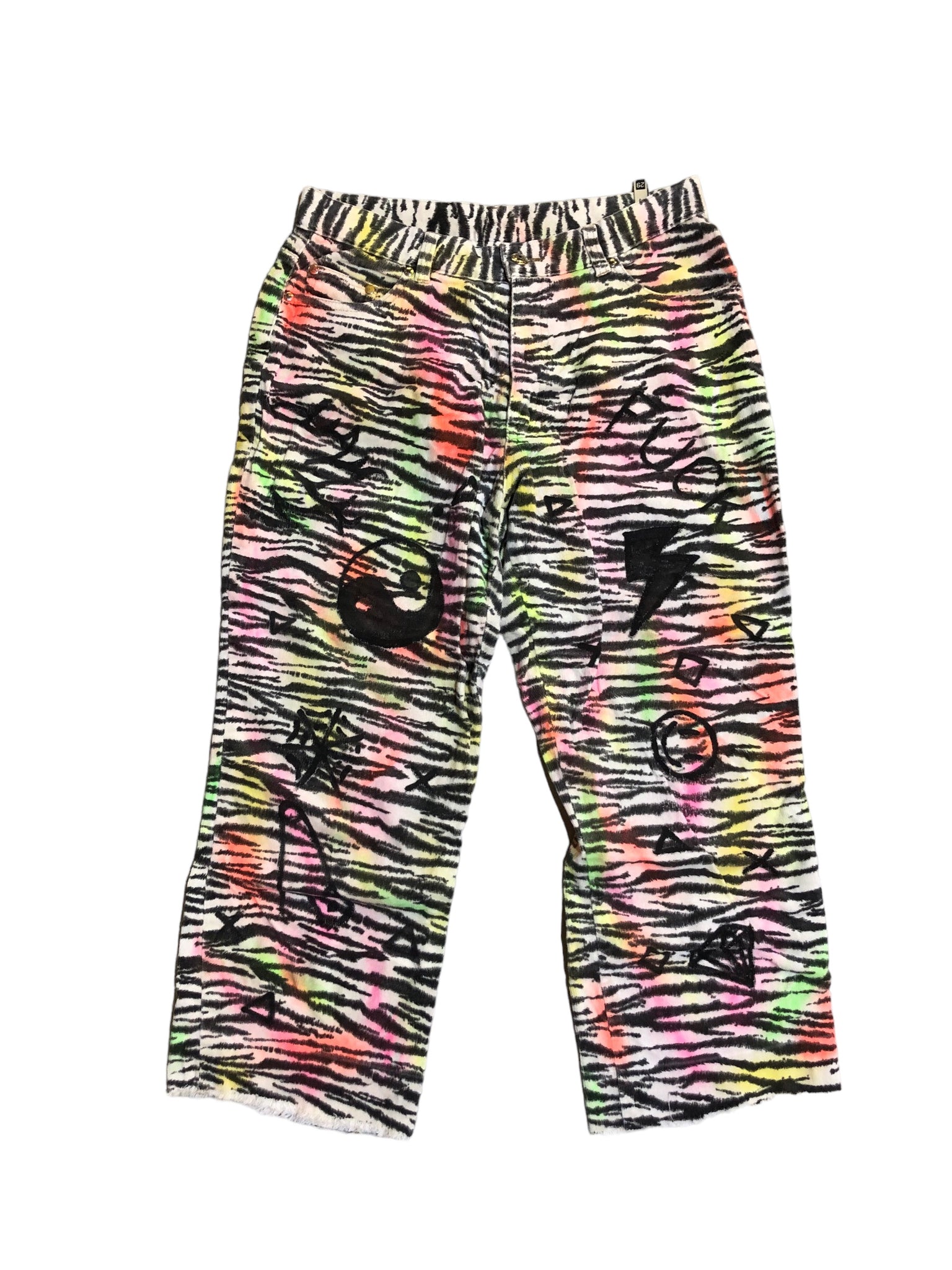 Handpainted OOAK Zebra Pants by Zealot