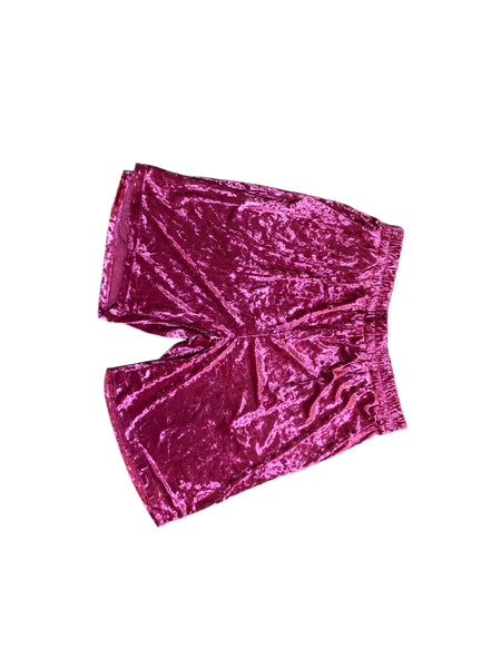 Dark Pink Crushed Velvet Track Suit