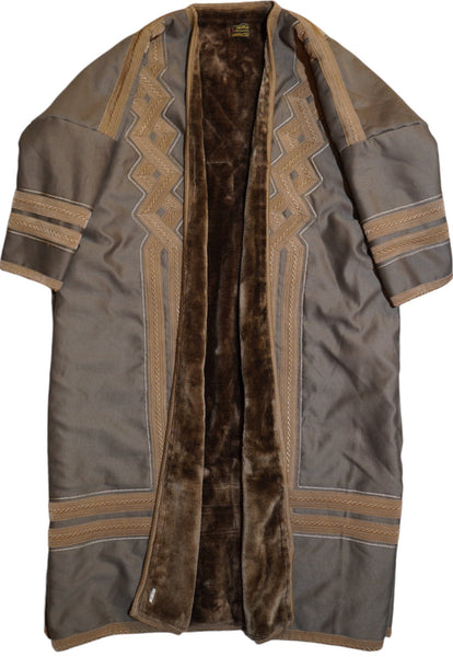 Vintage Quilted faux fur Robe