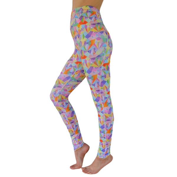 Glad I Exist Colourful Leggings by Brianna Klassen for Pattern Nation