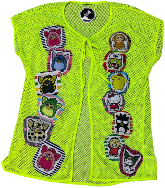 Hand Upcycled mesh Shirt by Zealot