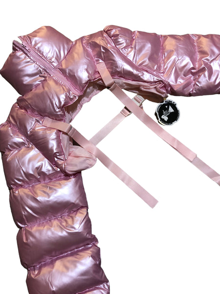 Pink Shimmer Puffer Sleeve
