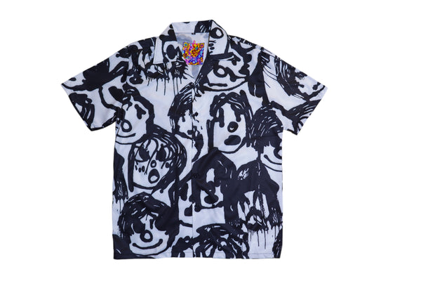 Drippy Clown Short Sleeve Button up