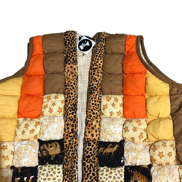 OOAK Vintage Cotton Quilted Puffer Vest